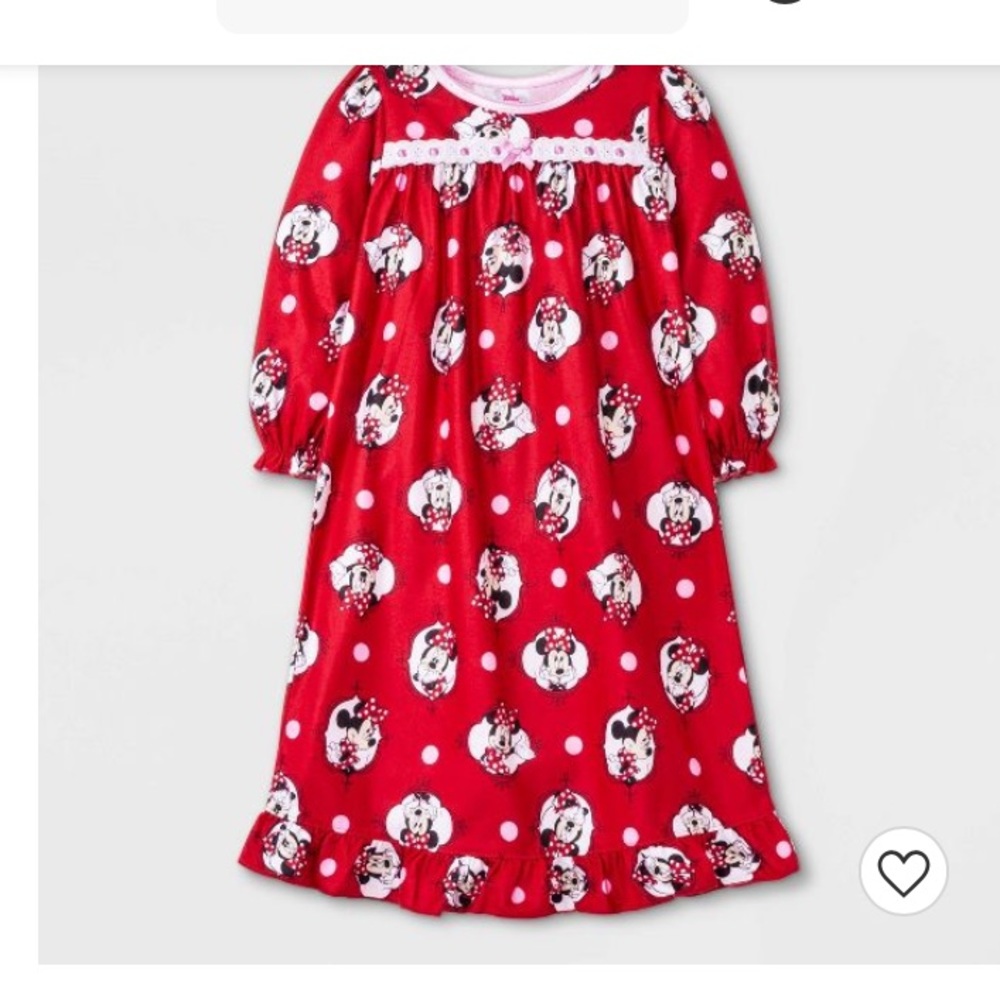 Disney Toddler Girls' Minnie Mouse Granny NightGown - Red